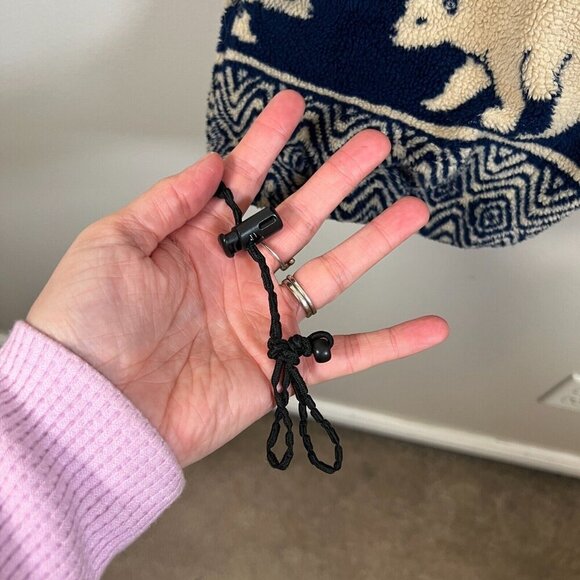 Vintage TeePee Fleece Vest Mens Size Large Polar Bears Blue Cozy Novelty Print - Picture 7 of 8